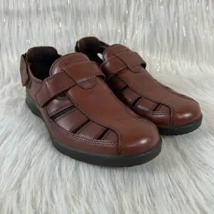 Ecco | Shoes | Ecco Mens Fisherman Sandals Brown Leather  display picture 1